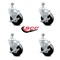 Service Caster 4 Inch Hard Rubber Wheel Swivel 10mm Threaded Stem Caster Set with Brake SCC SCC-TS20S414-HRS-TLB-M1015-4 - alternate 5